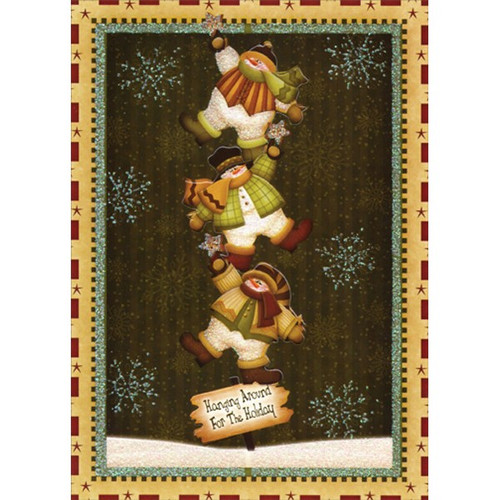 Hanging Around for the Holiday : Angela Anderson Pop Out 3-D Die Cut Christmas Card: Hanging Around For The Holiday