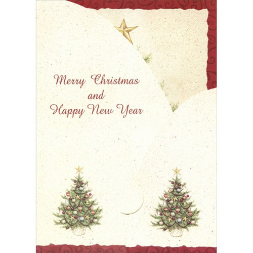 O Christmas Tree : Tina Wenke Tri-Fold Panorama Christmas Card: Merry Christmas and Happy New Year