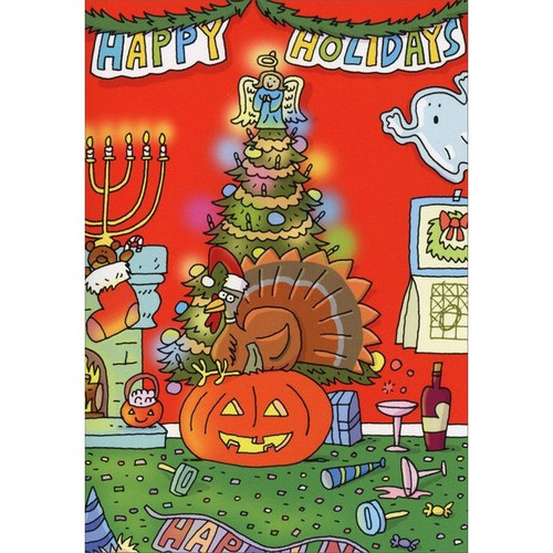 Merry Everything Box of 12 Funny / Humorous Christmas Cards: Happy Holidays