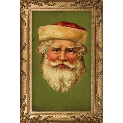 Vintage Santa with Gold Frame Box of 12 Christmas Cards