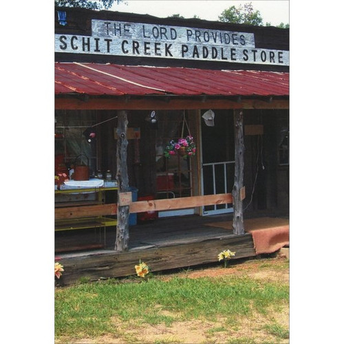 Schit Creek Paddle Store Funny / Humorous Birthday Card: The Lord Provides. Schit Creek Paddle Store.