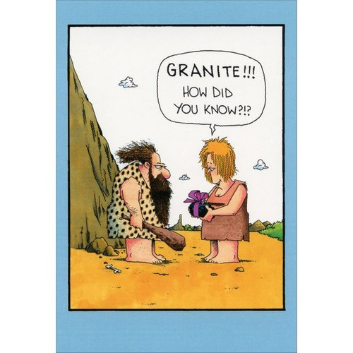 Granite Funny / Humorous Thank You Card: Granite!!! How did you know?!?