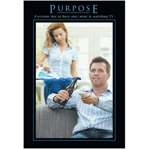 Purpose Funny / Humorous Birthday Card: PURPOSE  Everyone has to have one; mine is watching TV.