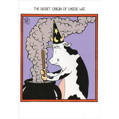 Cheese Wiz Funny / Humorous Halloween Card: The secret origin of Cheese Wiz