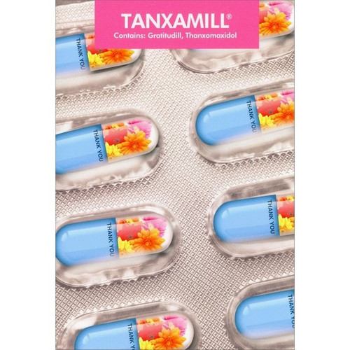Tanxamill Funny / Humorous Thank You Card: Tanxamill - Contains: Gratitudill, Thanxomaxidol - Thank You