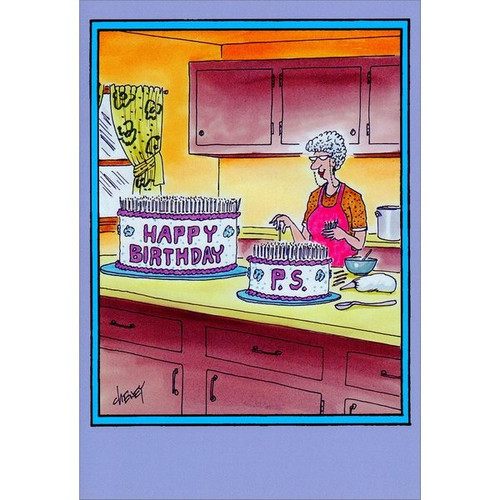 Happy Birthday P.S. Funny / Humorous Birthday Card: Happy Birthday - P.S.