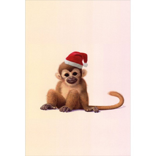 Zoo Babies Monkey John Butler Cute Christmas Card