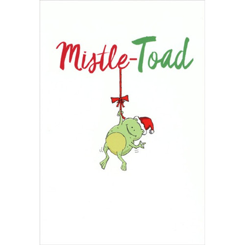 Mistle Toad Humorous / Funny Christmas Card: Mistle-Toad