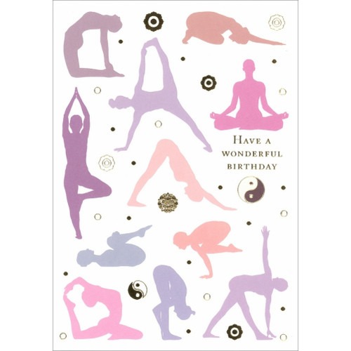 Birthday Yoga: Funny Blank Greeting Card