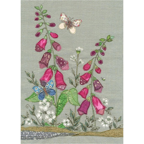 Foxgloves Floral Blank Note Card