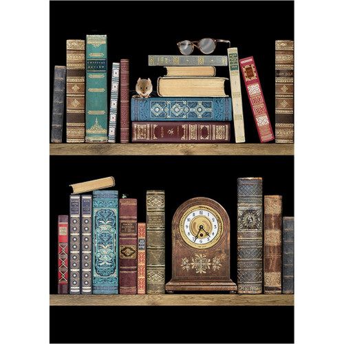 Bookshelves Blank Note Card