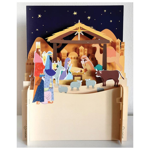 Bethlehem : Nativity Scene 3D Pop Up Laser Cut Christmas Card