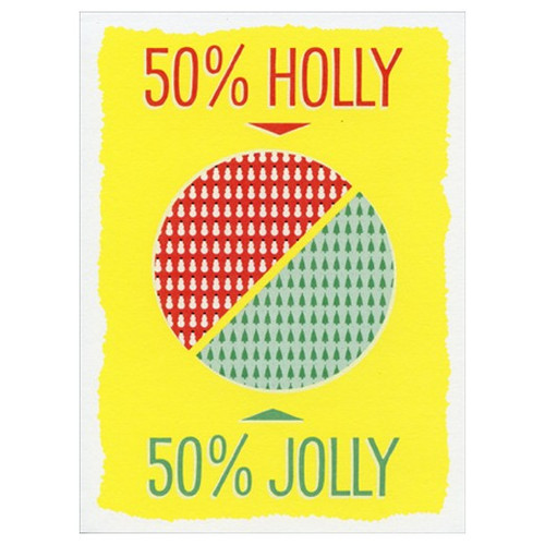 JustWink Holly Jolly Christmas Card: 50% Holly ~ 50% Jolly