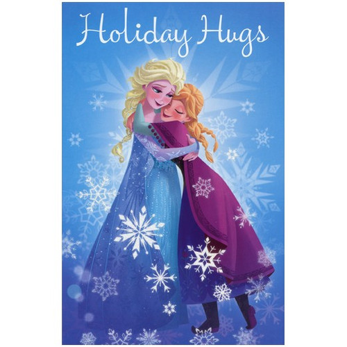 Disney Frozen Characters Christmas Card: Holiday Hugs