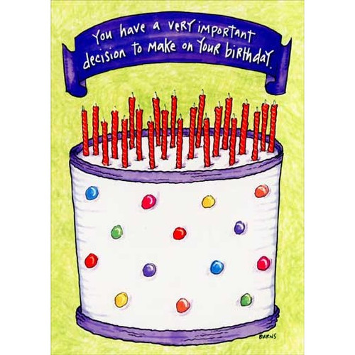 Decision on Birthday Funny / Humorous Birthday Card: You have a very important decision to make on your birthday.
