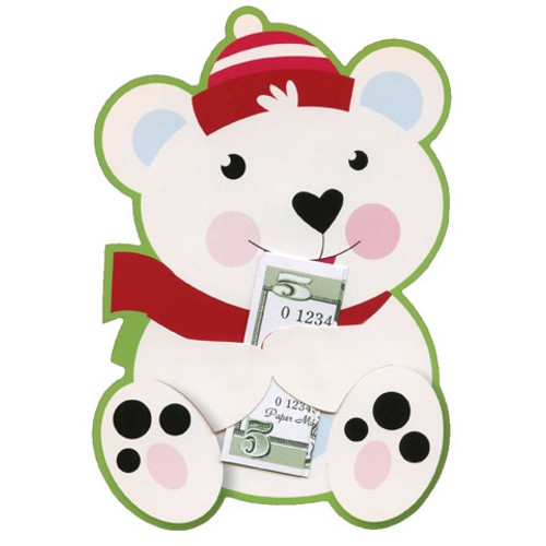 Polar Bear Money Grabber Christmas Money Holder