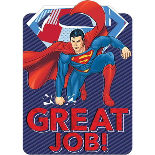 Superman Great Job Die Cut Foil Superhero Congratulations Card For Kids: GREAT JOB!