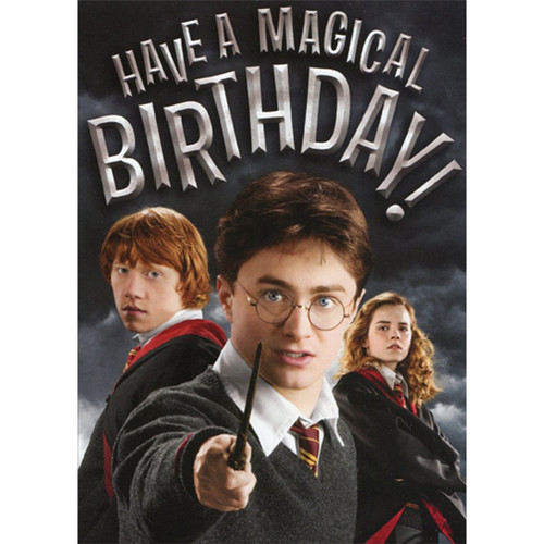 Harry Potter Embossed Birthday Card For Kids: Have a Magical Birthday!