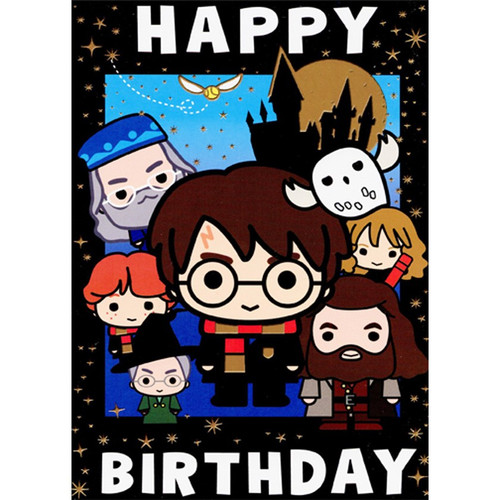 Cute Harry Potter and Friends Juvenile Birthday Card for Kids : Children: Happy Birthday!