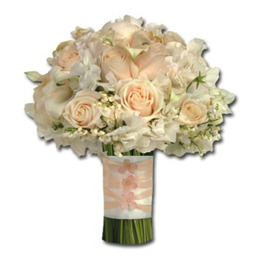 White Floral Bouquet Die Cut Blank Note Card