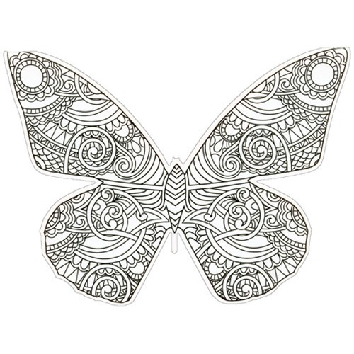 Butterfly Coloring Card Die Cut Blank Note Card