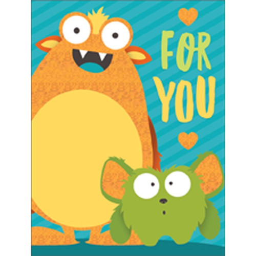 Monster Duo Mini Blank Gift Enclosure Card For Kids: FOR YOU