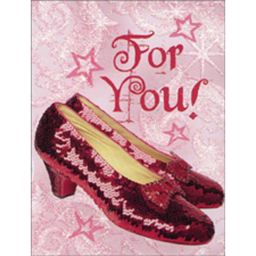 Ruby Slippers and Stars Wizard of Oz Mini Blank Gift Enclosure Card For Girls: For You!