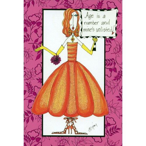 Age Is A Number Dolly Mamas Funny / Humorous Feminine Birthday Card for Her / Woman: Age is a number and mine's unlisted!