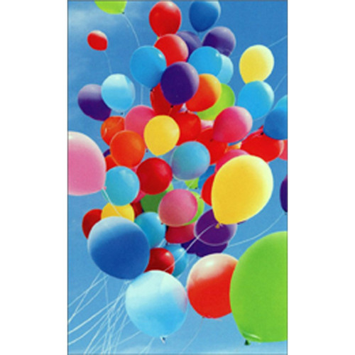 Balloon Bunch Gift Enclosure Mini Blank Card