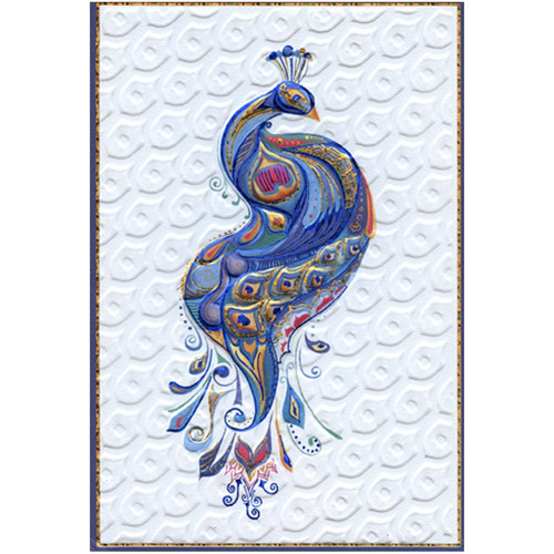 Embossed and Foil Peacock Bright and Colorful 'Jane' Birthday Card