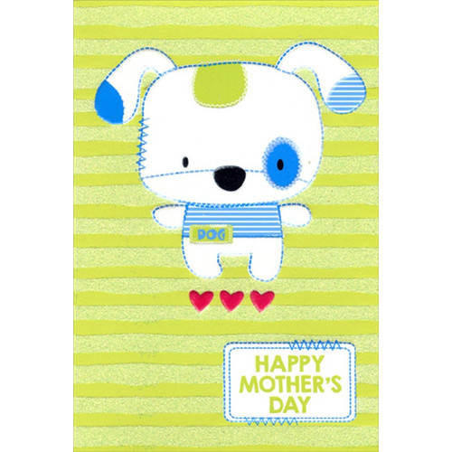 Puppy Dog : Fuzzy Rag Doll Cute Mother's Day Card for Mom: Happy Mother's Day