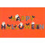 Happy Ghosts Floating Through Lettering Halloween Card: Happy Halloween