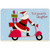 Santa Riding Vespa Daughter Christmas Card: To A Wonderful Daughter