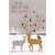 Silver Doe, Gold Buck and Red and Black Bird Christmas Card: To the Both of You - Merry Christmas