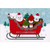 Sleigh Carrying Santa, Polar Bear, Sea Lion and Penguins Friend Christmas Card: merry Christmas