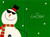 Snowman Wearing Sunglasses : Green Background Son Christmas Card: Have a Cool Yule!