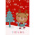 Teddy Bear Wearing Sparlking Gold Antlers Special Girl Christmas Card: For a very special girl