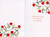 Red Flowers, Gold Foil Vines, White Berries on Black Background Wife Christmas Card: With all my love at Christmas and always.