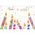 Make A Wish : Floral Decorated Candles Birthday Card: Make a wish!