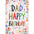 Bright Confetti Frame Birthday Card for Dad: Dad Happy Birthday