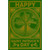 Gold Foil Accented Shamrock in Circle St Patrick's Day Card: Happy Saint Patrick's Day