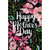 Large Pink Flowers on Black Mother's Day Card: Happy Mother's Day