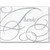 Silver Swirls Box of 25 Thank You Note Cards: Thanks
