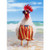Rooster Wears Swimsuit Funny / Humorous Birthday Card Rooster Wears Swimsuit Funny / Humorous Birthday Card
