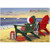 Red and Green Adirondack Chairs Box of 18 Coastal Christmas Cards: Merry Christmas
