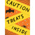 Caution Treats Inside : Bats and Yellow Caution Tape Juvenile 3D Pop Up Halloween Card for Kid : Kids : Children: CAUTION TREATS INSIDE