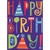 Colorful Holographic Foil Letters On Purple Birthday Card: Happy Birthday!
