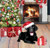 Christmas Puppies in Front of Fireplace Pop Up Christmas Card: Cover