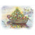 Boat Carrying Decorated Tree Box of 18 Nautical Christmas Cards