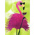 Pink Foil Flamingo Wine Toast A-Press Funny / Humorous Feminine Birthday Card for Woman